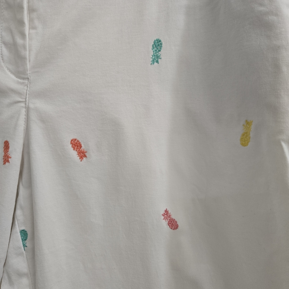 Talbots Pineapple Print  Relaxed Chinos - Picture 6 of 10
